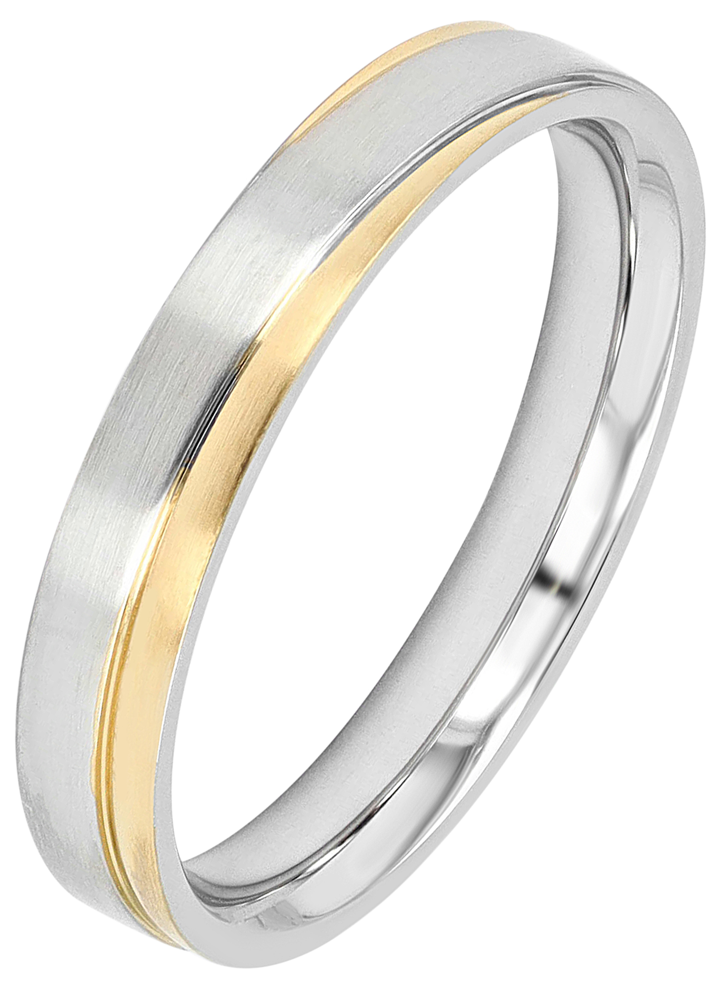 "Sensual Meaning" Herren-Partnerringe, Akzent, Edelstahl, bicolor (silberfarben/ goldfarben), Gr 58