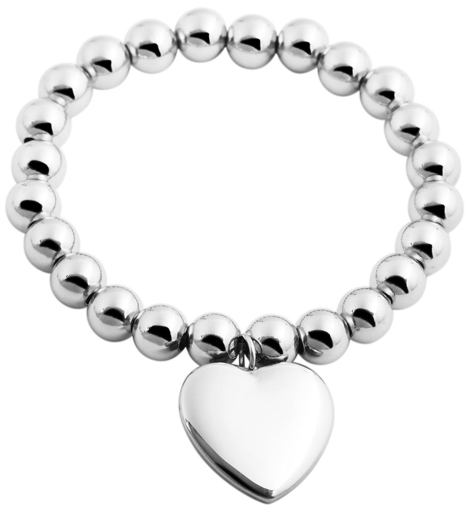Akzent Kugelarmband aus Edelstahl in silberfarbig