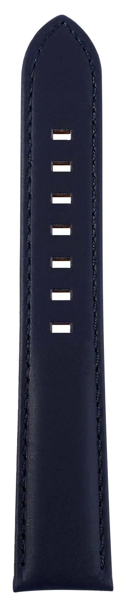 Echtleder-Uhrenarmband "super-soft", dunkelblau, Naht, 22 mm