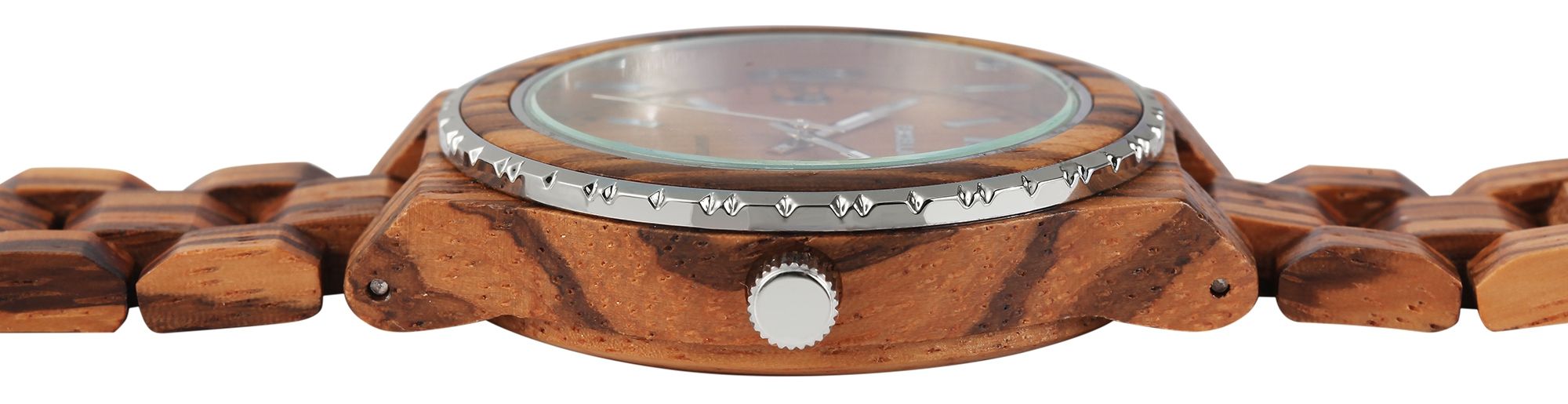 Excellanc Unisexarmbanduhr aus Zebraholz