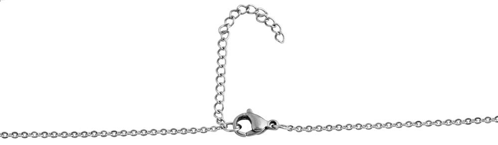 Akzent Edelstahl Damen Ankerkette, Länge: 45 cm / Stärke: 1 mm