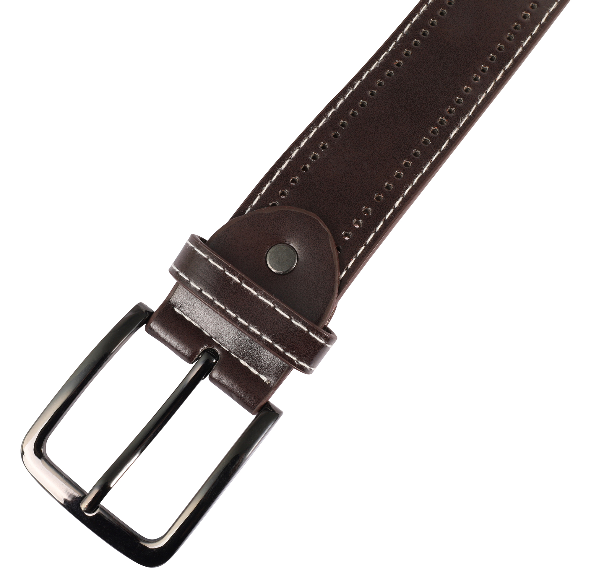 Gürtel aus Oberseite Lederimitat und Unterseite Echt Leder, VE12, 1x Gr. 90cm, 3x Gr. 100cm, 4x 110cm, 4x 120cm, braun