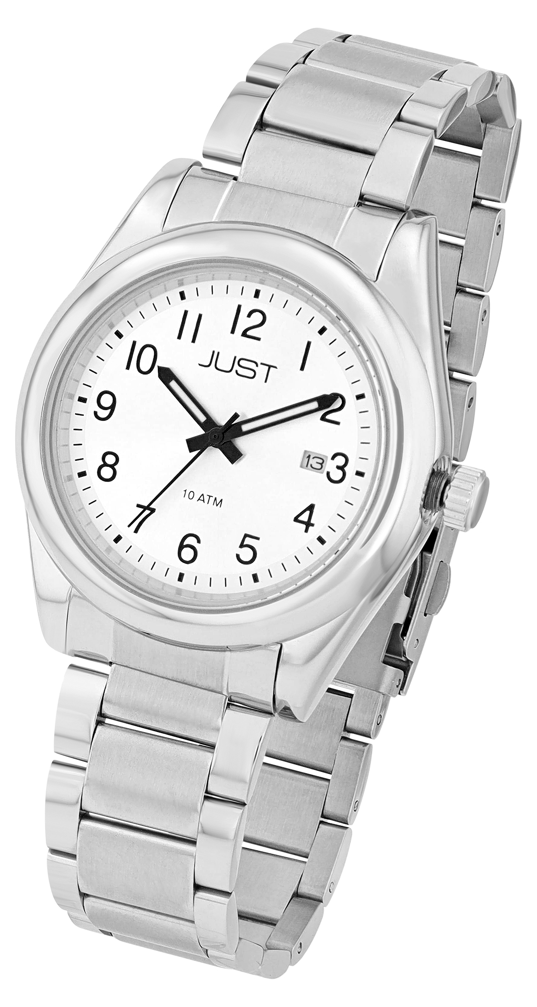 JUST Herrenuhr "Mailo" mit Edelstahlarmband, Ø 41 mm, 10 ATM, silberfarben