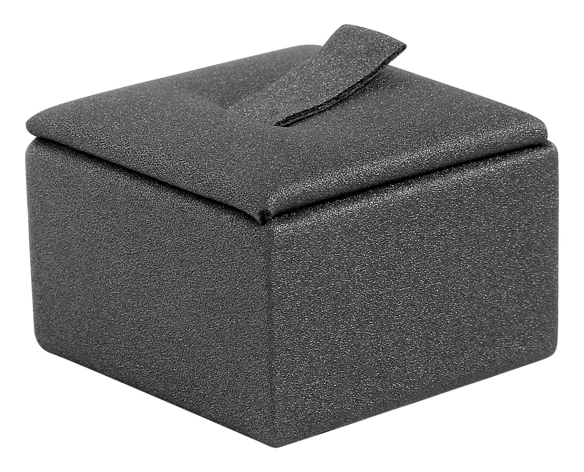 Ringaufsteller (Dekoserie Soft), PU-bezogen, Höhe 3 cm, grau