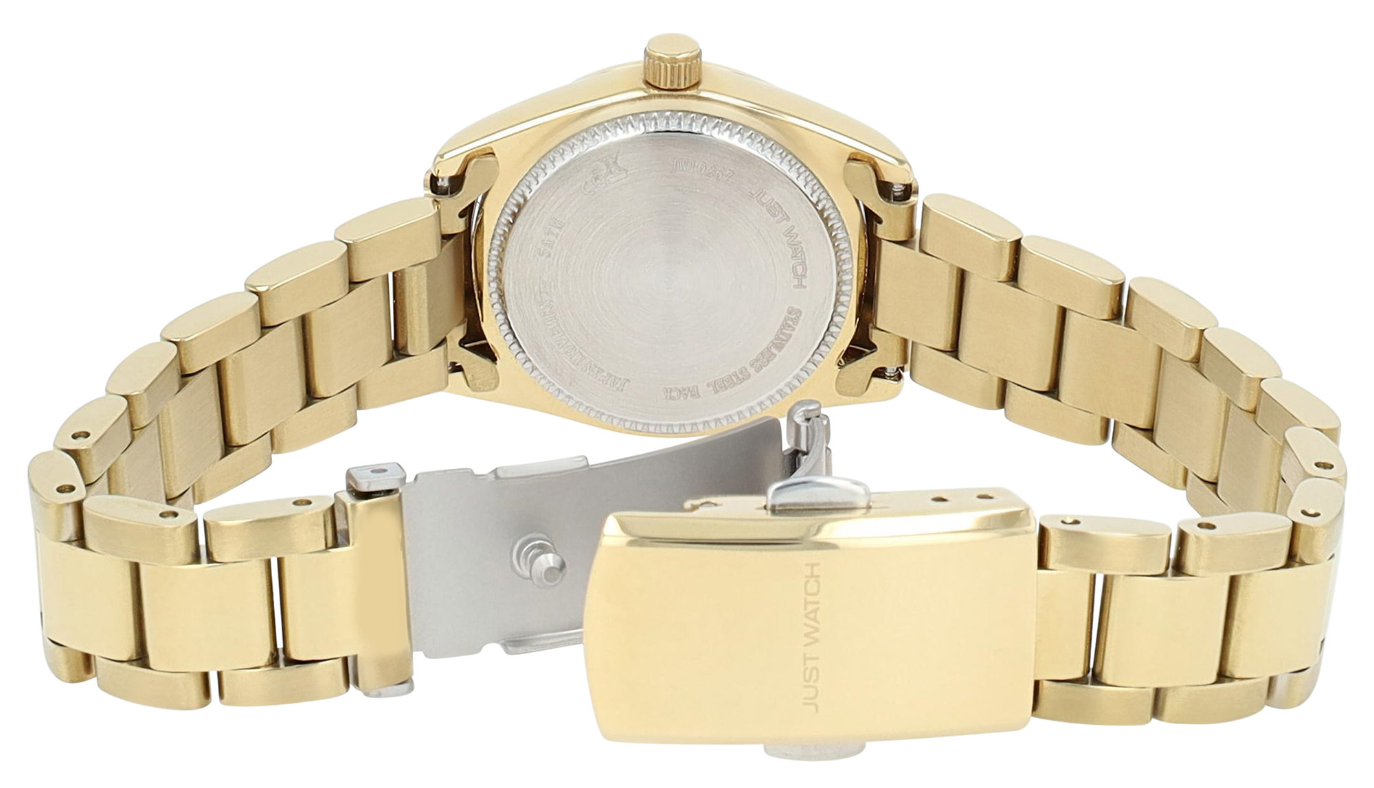 JUST WATCH Damenuhr "Mathilda" mit Edelstahlarmband, Ø28 mm, goldfarben/Perlmutt, 5ATM