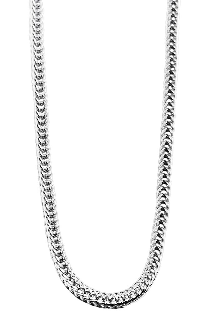 Akzent Fuchsschwanzkette, Edelstahl, silberfarben, Länge 43+5 cm
