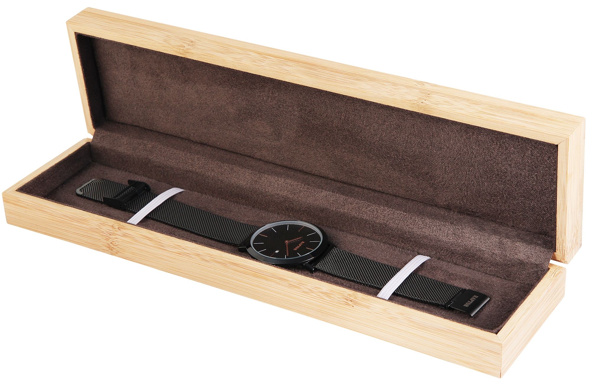 Bambus Raptor Uhrenbox, 29 x 7,5 x 4 cm