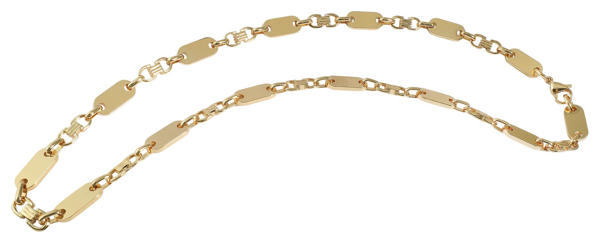 "Benja", Edelstahl Plattenkette, goldfarbig, 60 cm/ 8 mm