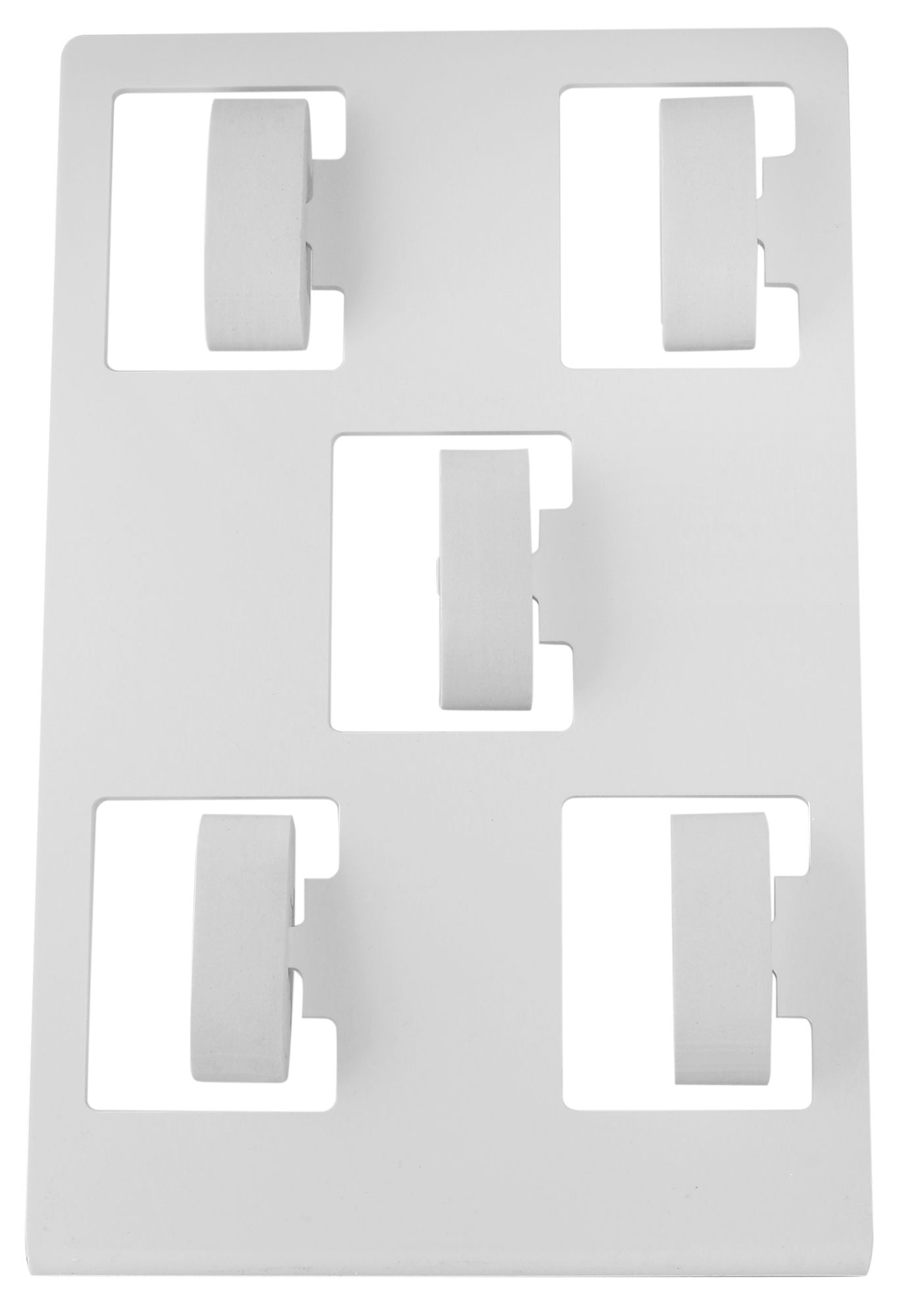 Uhrendisplay für 5 Uhren (Dekoserie Shiny), Kunststoff, 37 cm, weiß