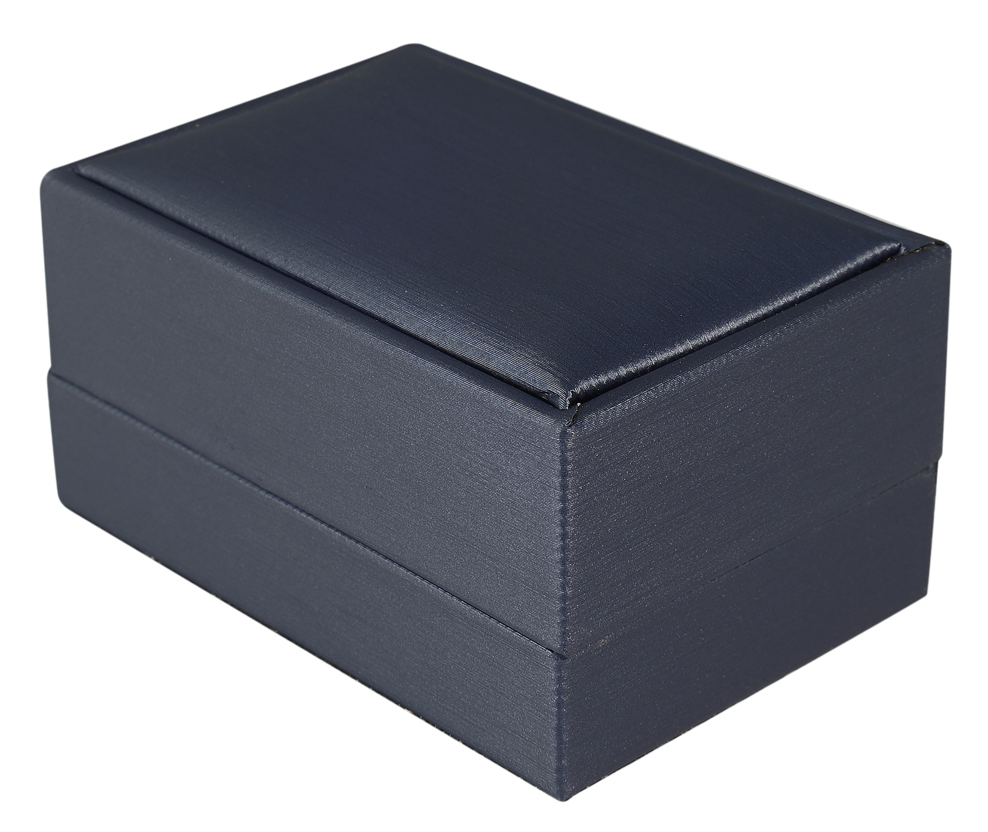 Edle Schmuck-Klappboxen (Eheringe), Metallic-Blau & Samt schwarz – VE: 10 Stück