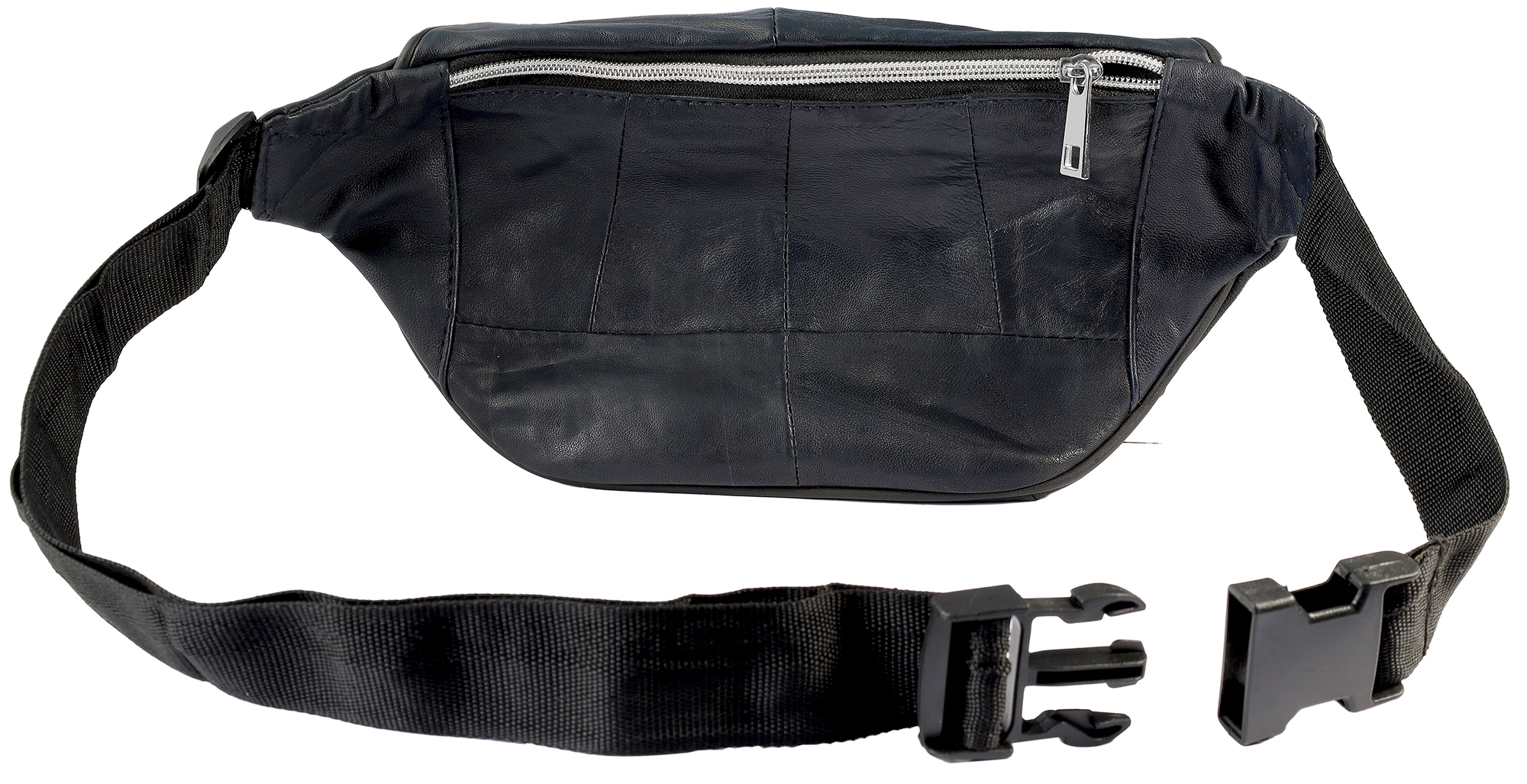 Steinmeister Hüfttasche/ Bauchtasche aus Echtleder, dunkelblau
