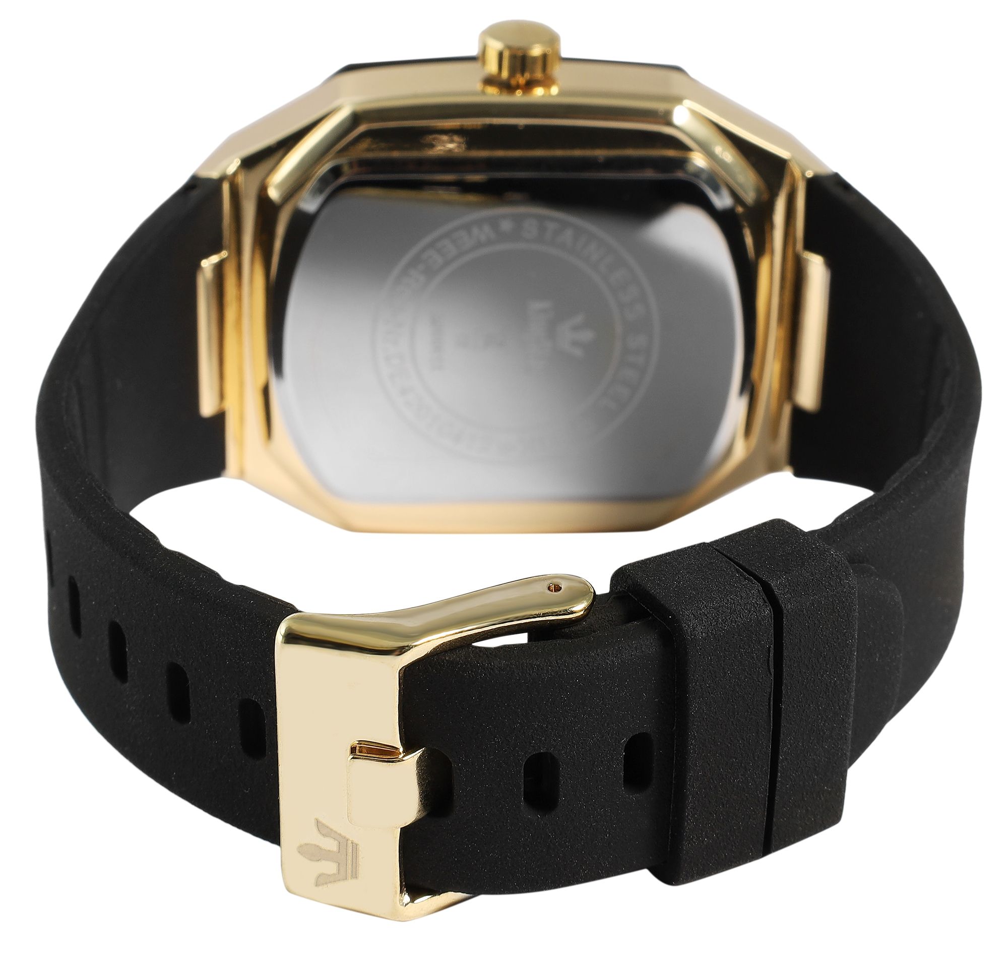 "Dozer" King Star Herrenuhr mit Silikonband, schwarz/ goldfarben