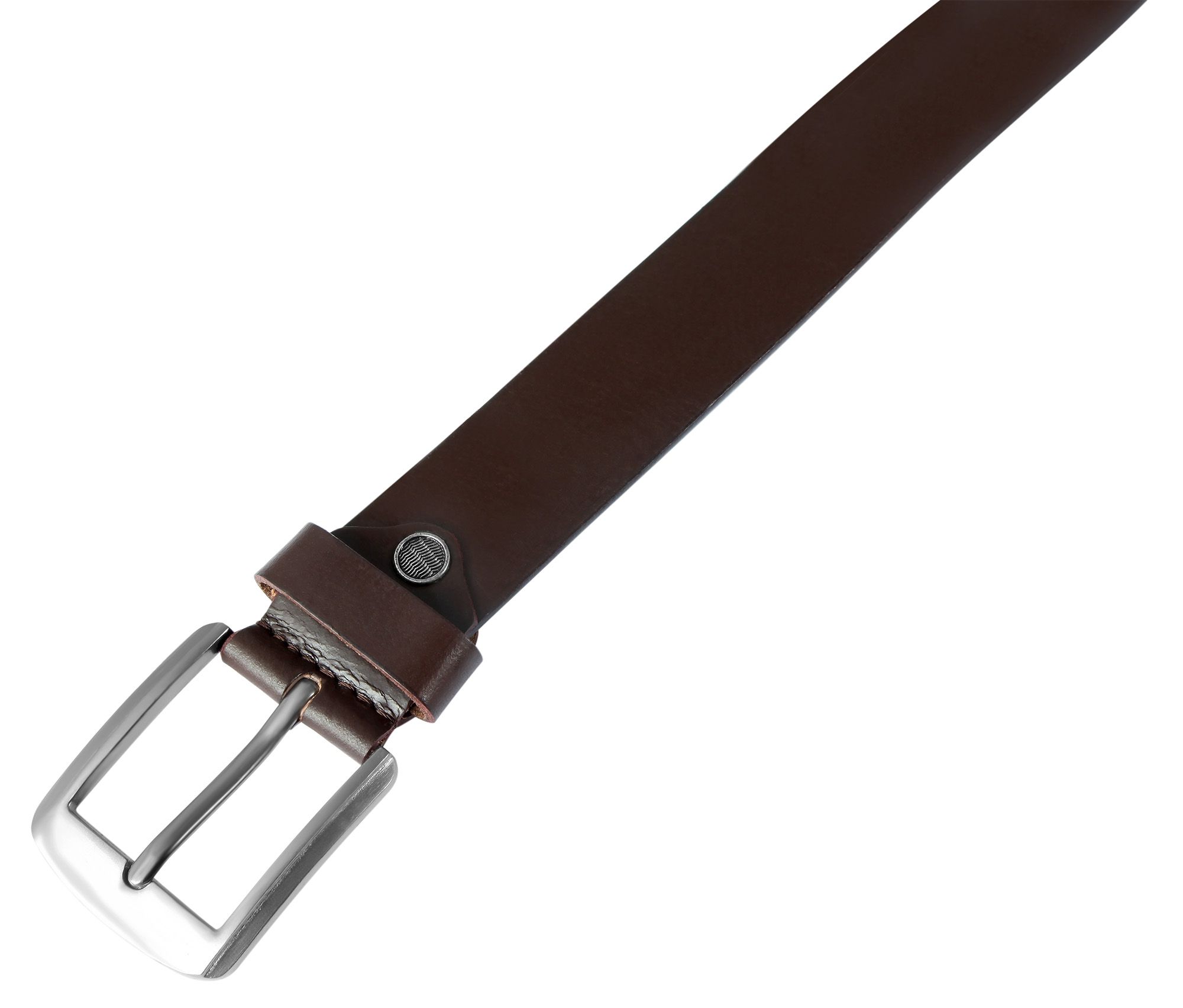Leonardo Verrelli Gürtel Echtleder, kürzbar, braun, 120 cm
