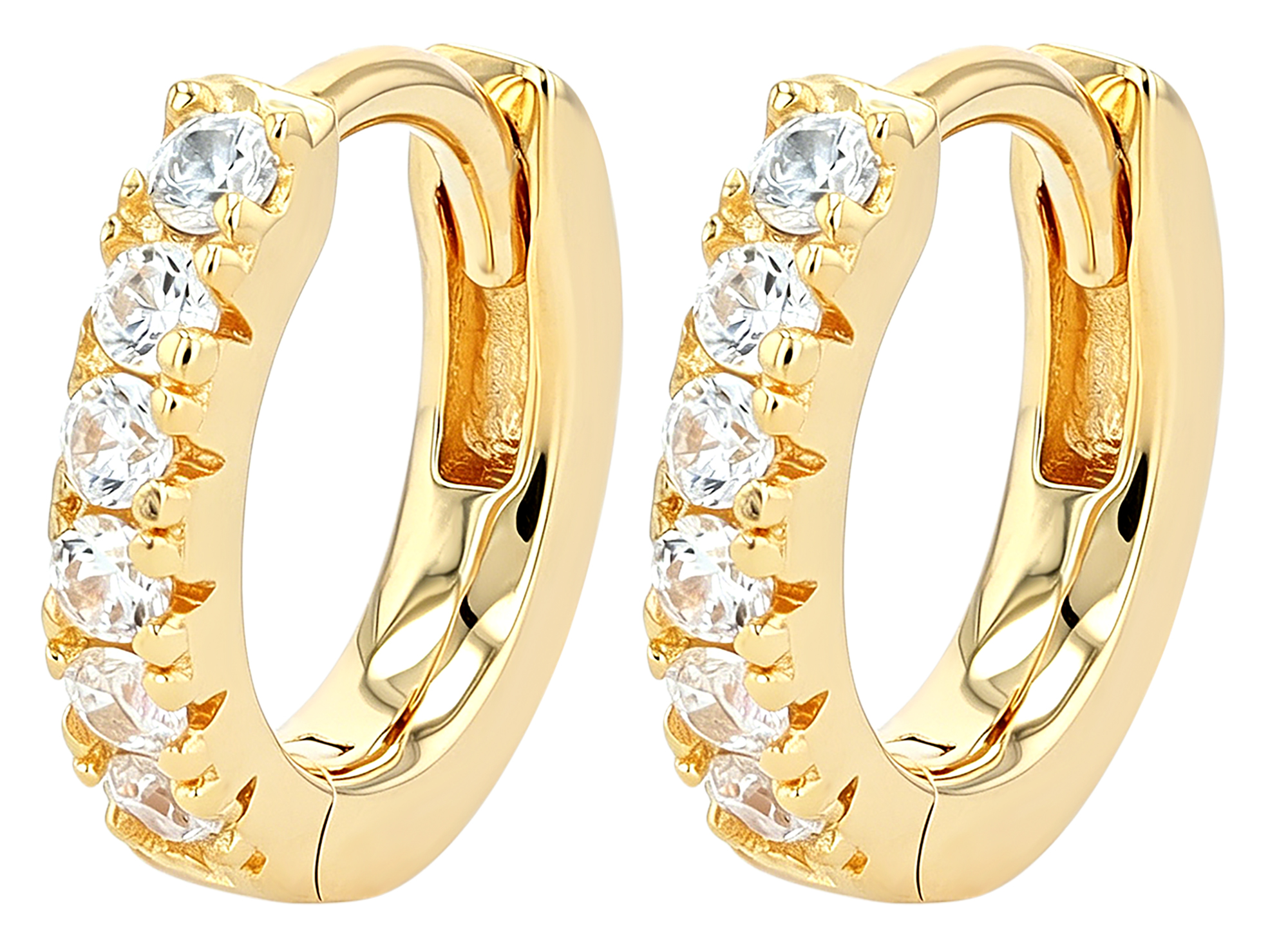 Sif Jakobs Jewellery 925/- Echt Silber Creolen "Ellera Piccolo" Ø 7 mm, Zirkonia, vdold.