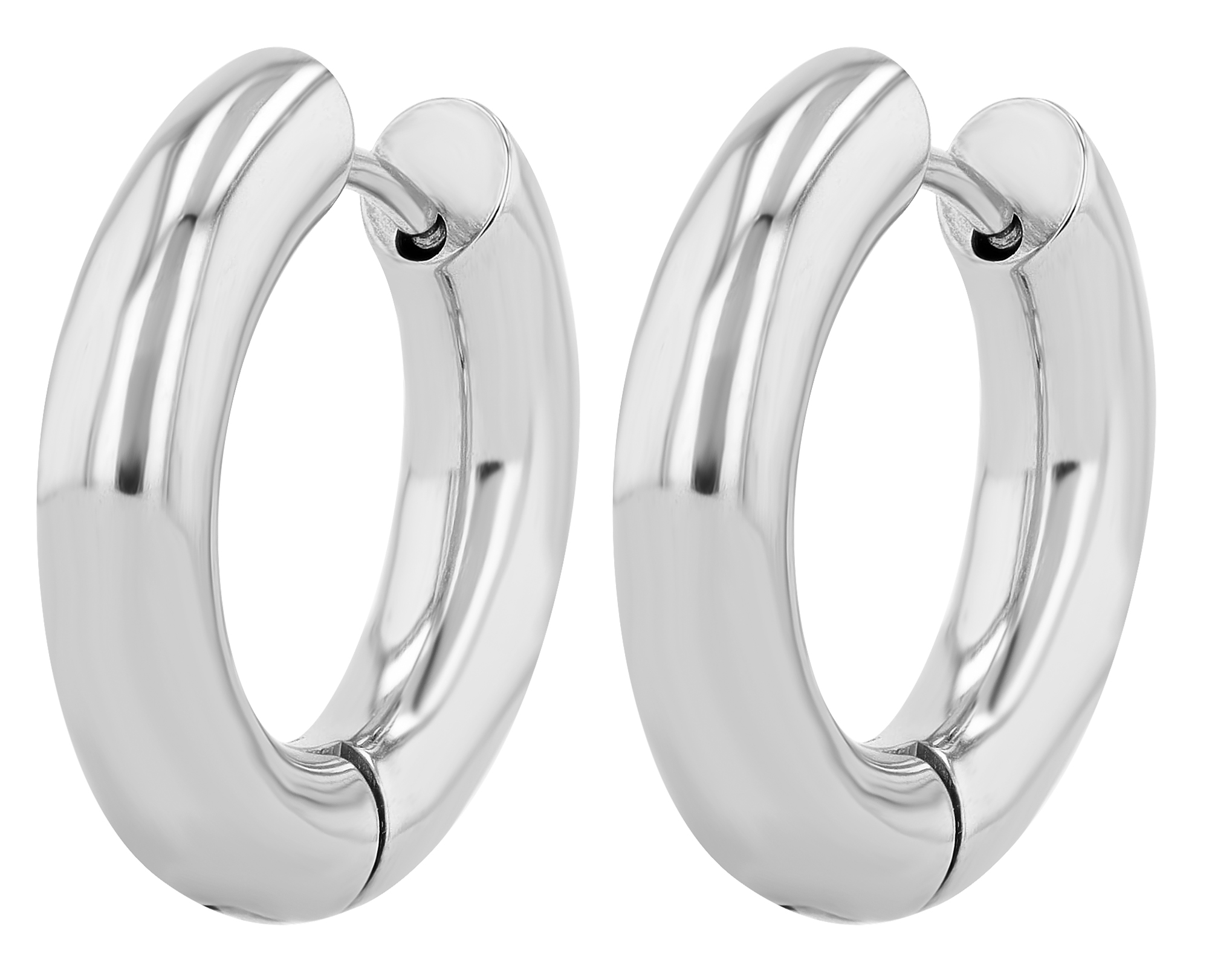 "Vaclava" Edelstahl Creolen , Ø 13 mm/ 4mm, silberfarben
