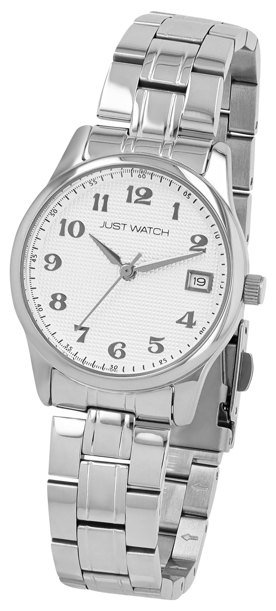 JUST WATCH Damenuhr "Ava" mit Edelstahlarmband, Ø 31 mm, 5 ATM, silberfarben