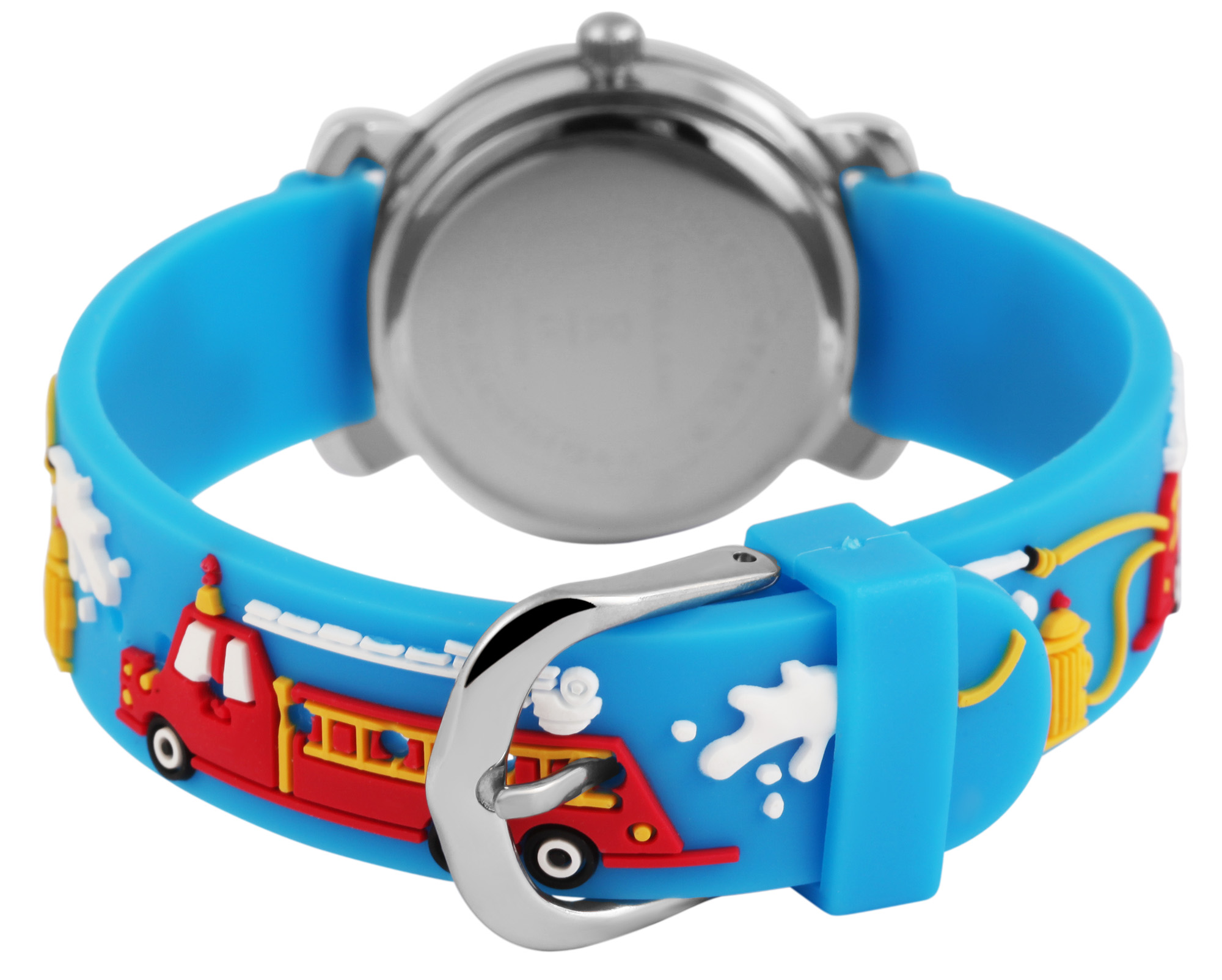 Excellanc Kinderarmbanduhr, Silikonarmband, silberfarben/blau