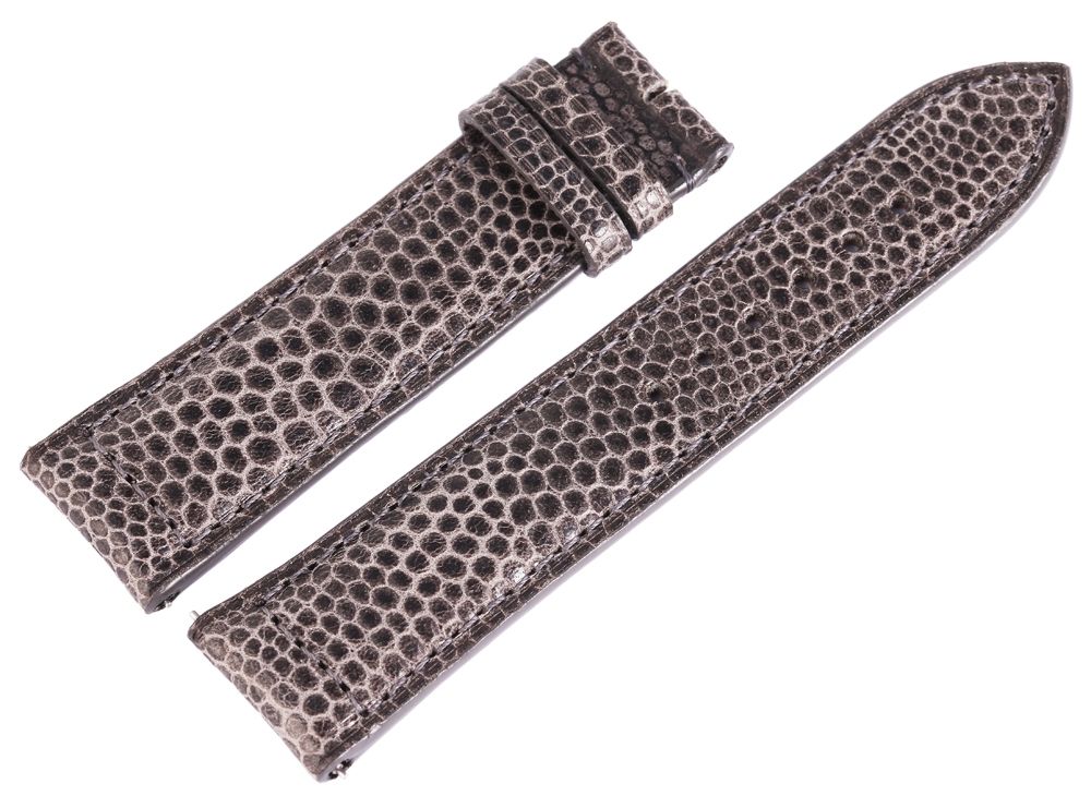 Carucci Echtleder Armband, grau, gepolstert, 22 mm