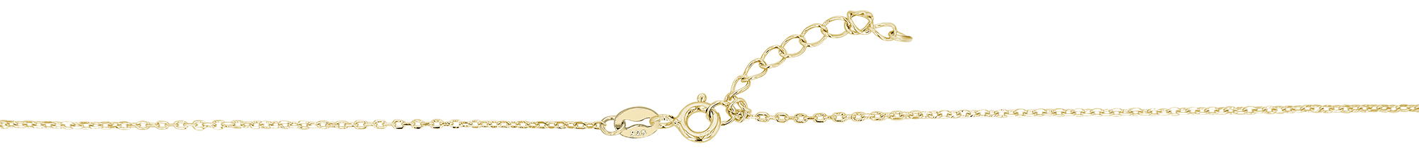 "Solomia" 925/- Echt Silber Kette 42 + 3 cm mit Anhänger, vergoldet