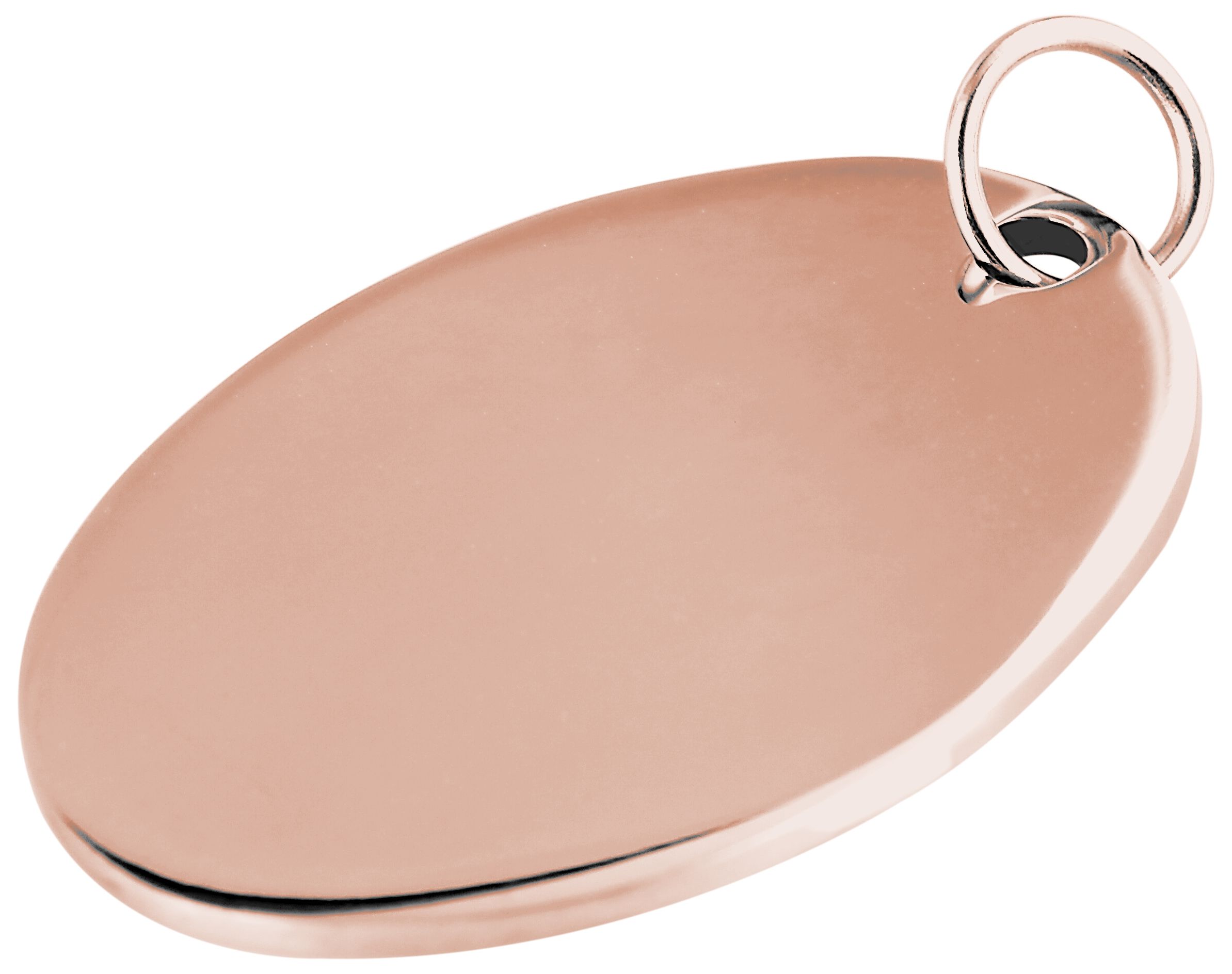 Akzent Edelstahl Gravuranhänger, oval, roségoldfarben