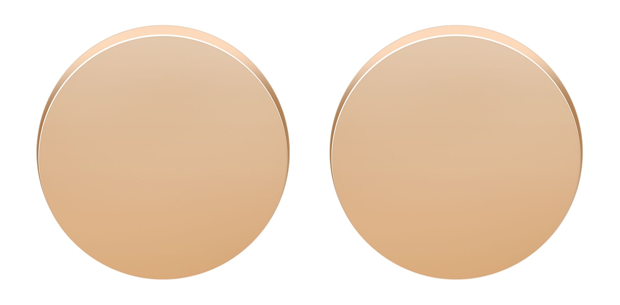 Akzent Ohrstecker, Edelstahl, rund, roségoldfarben
