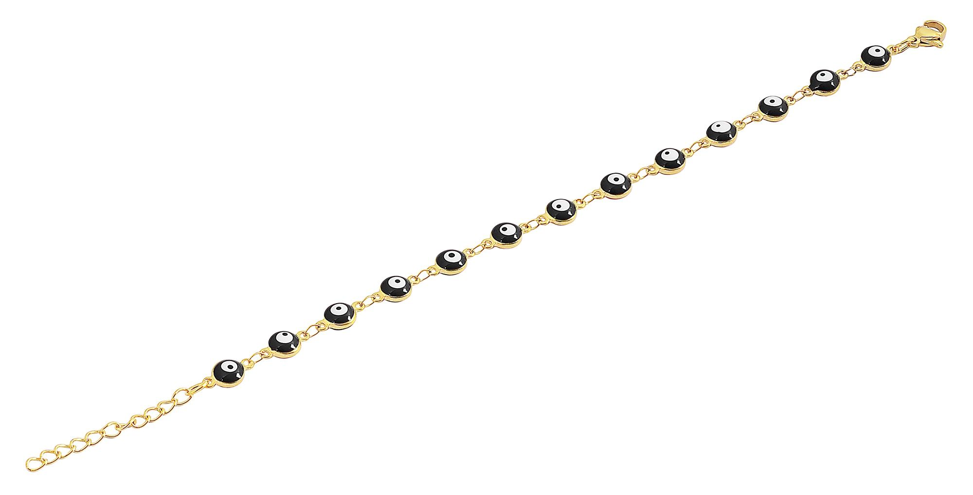 "Ayles" Akzent Armband aus Edelstahl, Nazar-Auge, goldfarben