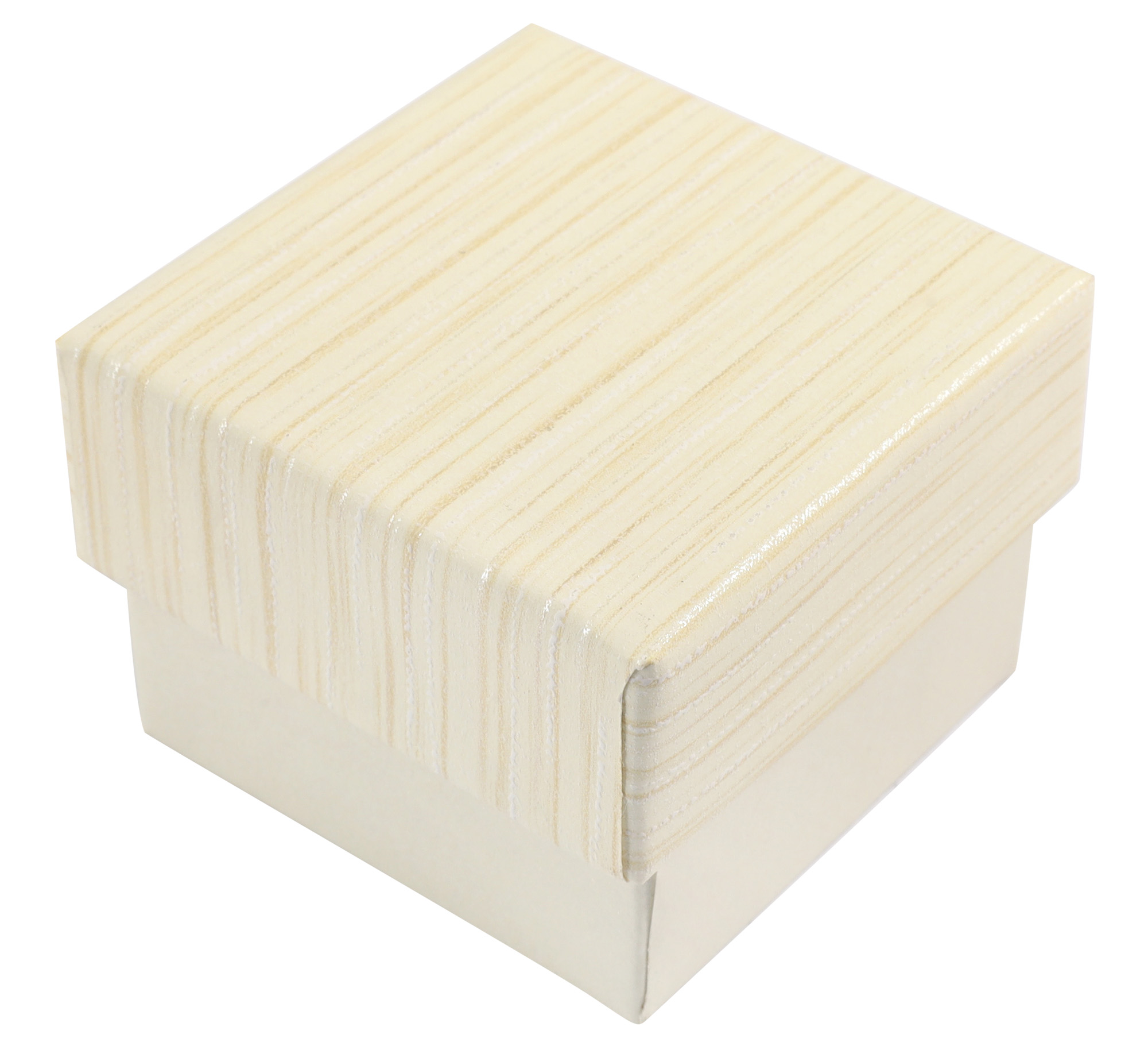 Papp Schmuckboxen, creme, VE24, 5 x 5 cm