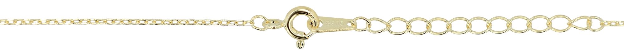 "Silia", 925/- Echt Silber Kette, Anhänger Kreuz, vergoldet