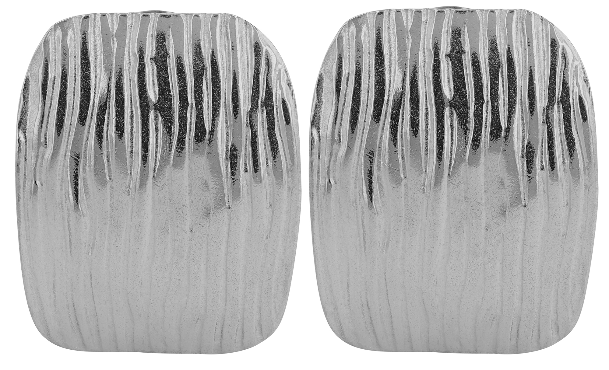 "Cilly" Edelstahl Ohrstecker, Statement, silberfarben