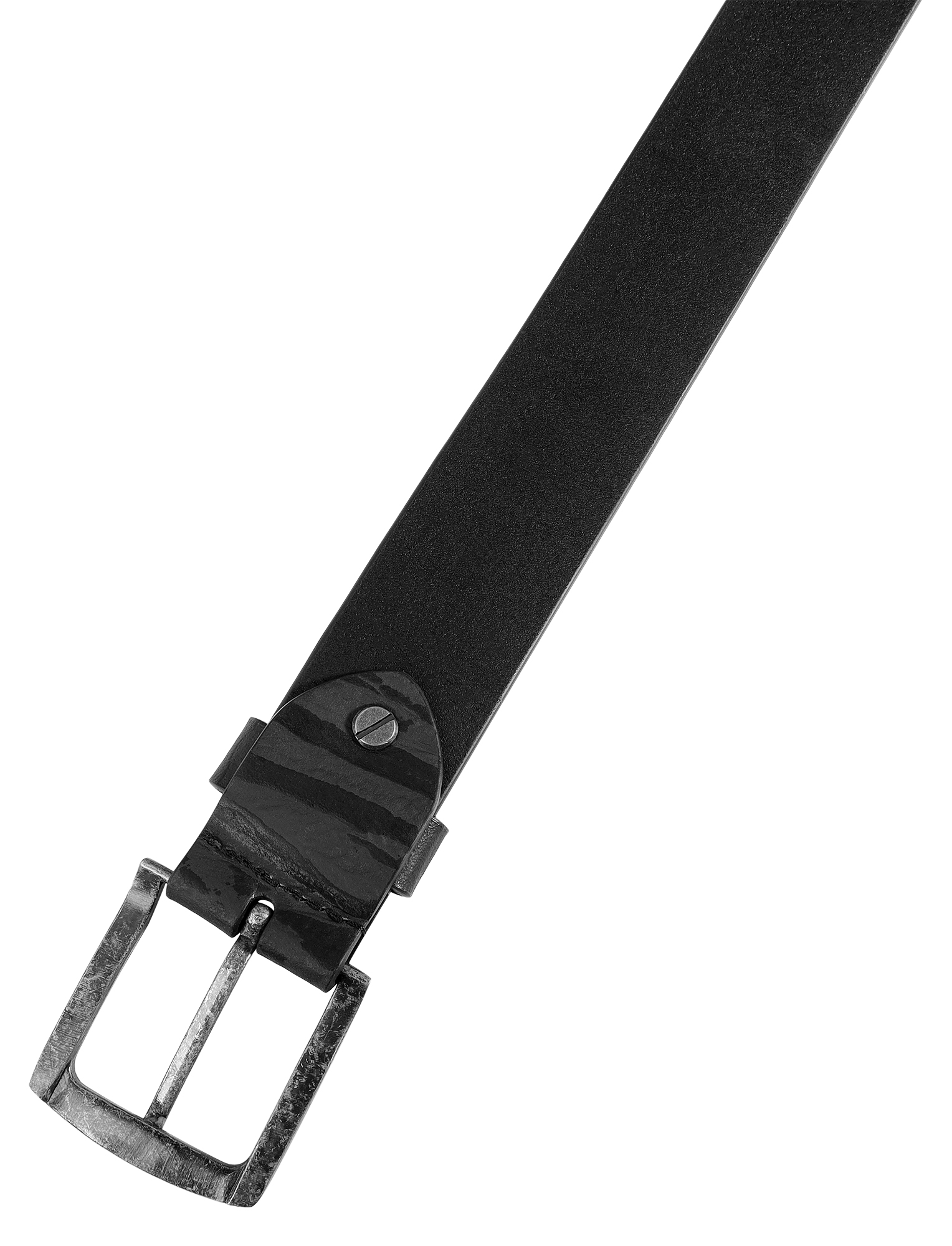 Leonardo Verrelli Echtleder Gürtel, schwarz, kürzbar, 120 cm