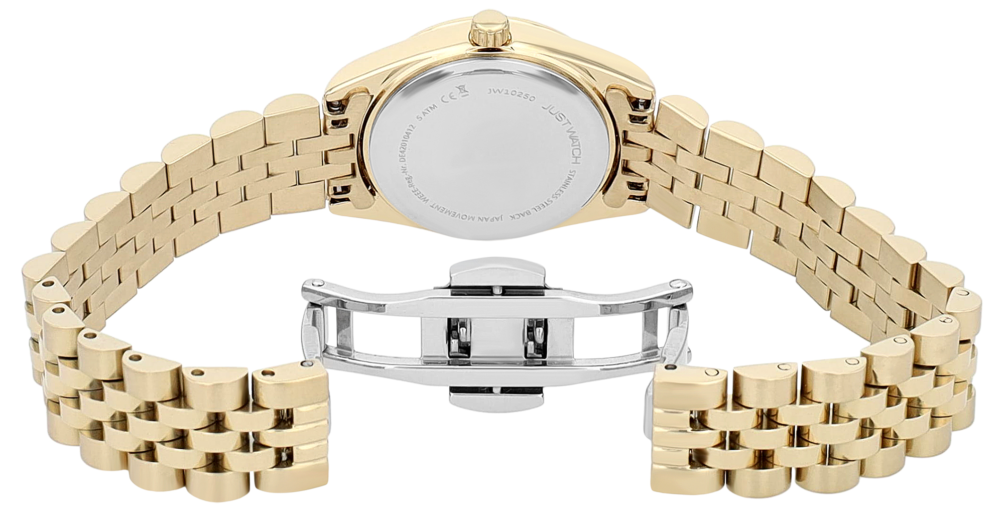 JUST WATCH Damenuhr "Else" mit Edelstahlband Ø 27 mm, goldfarben/silberfarben