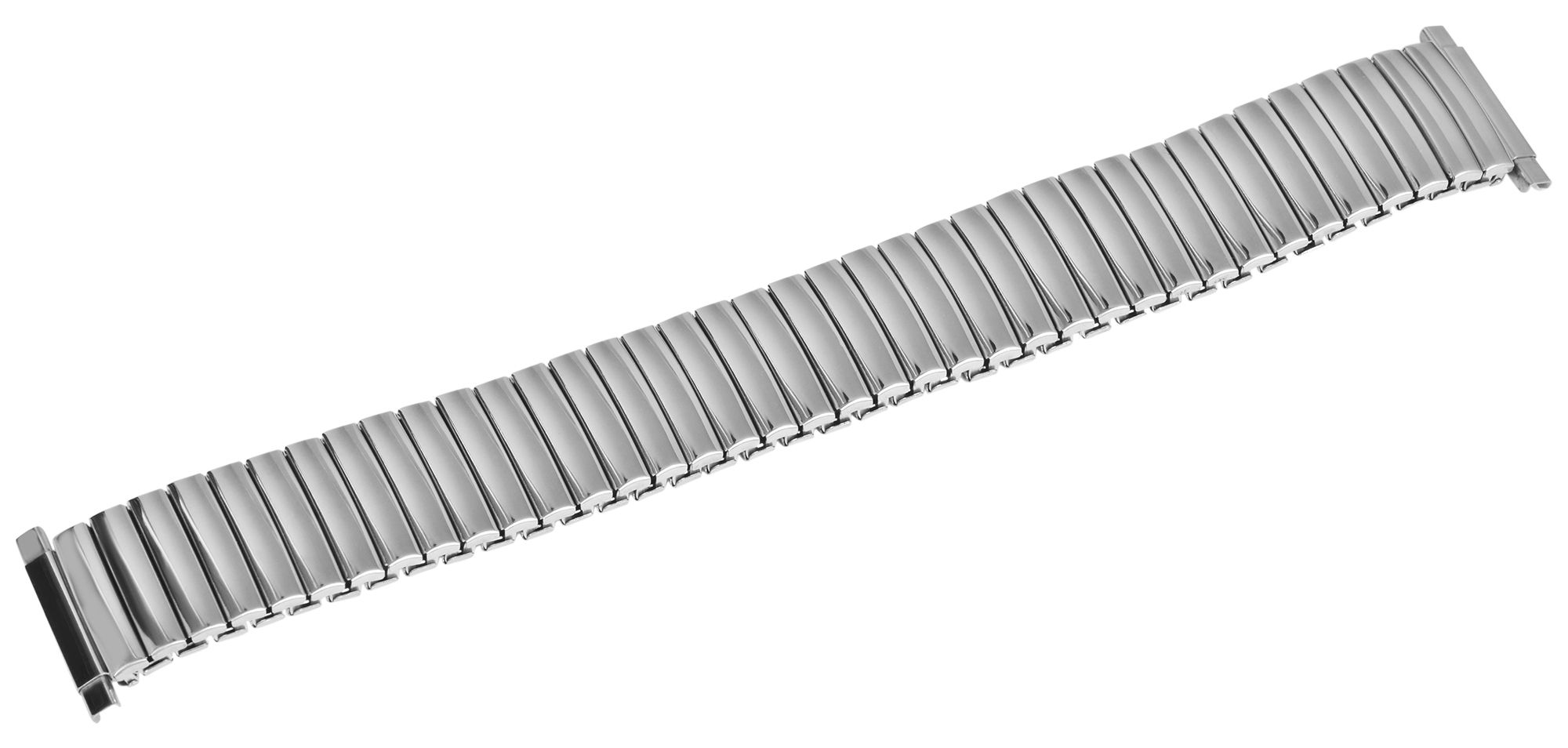Edelstahl Zugarmband für Uhren, mattiert, flexibler Bandanstoß 16 mm - 23 mm