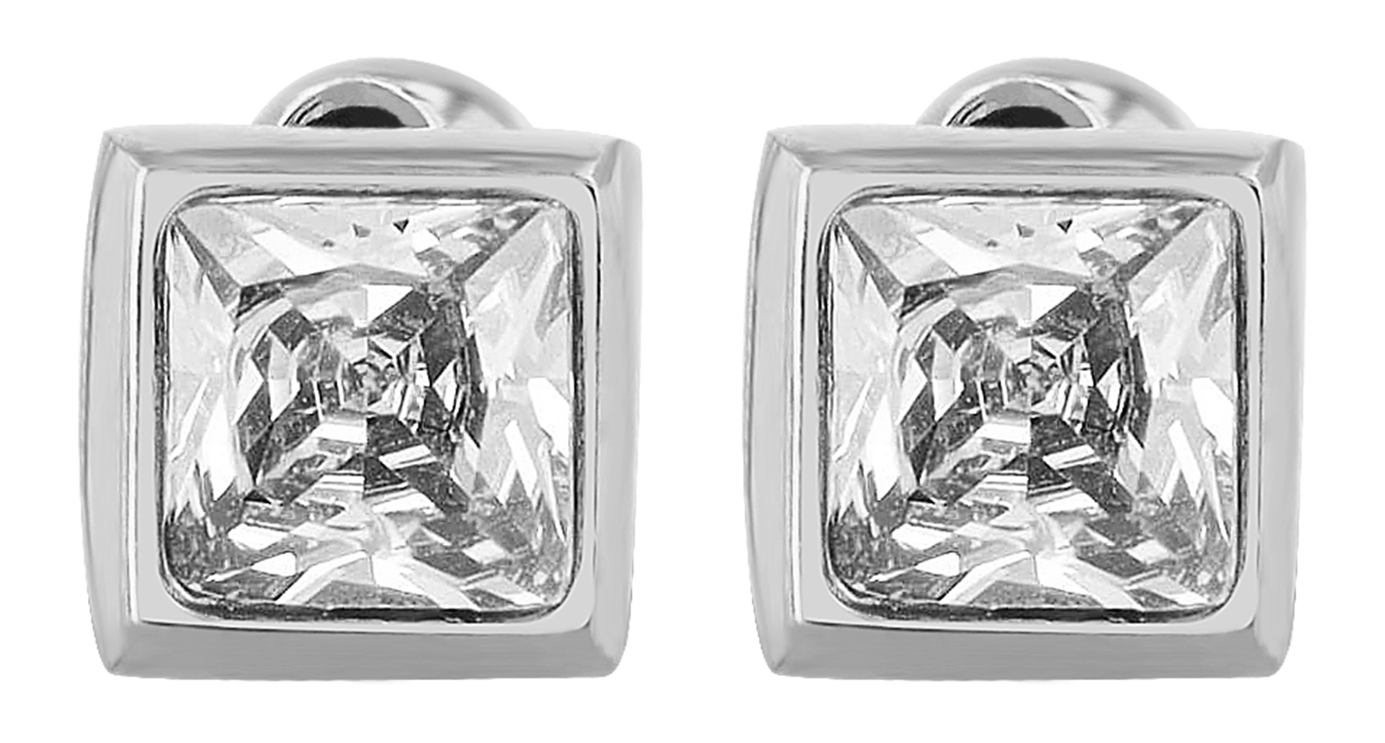 "Nura", Edelstahl Ohrstecker/-piercing, Zirkonia