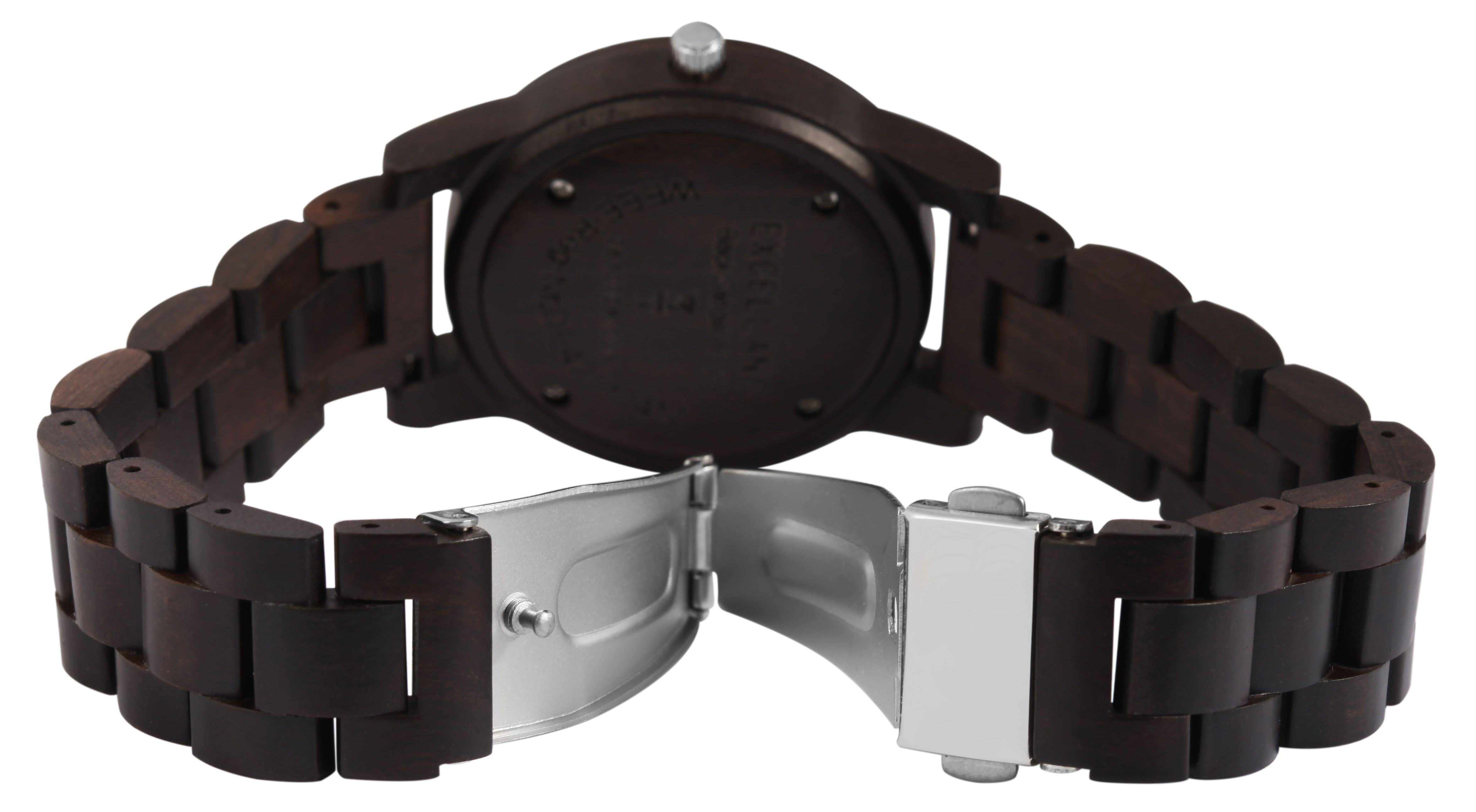 Excellanc Unisexarmbanduhr aus Schwarzholz