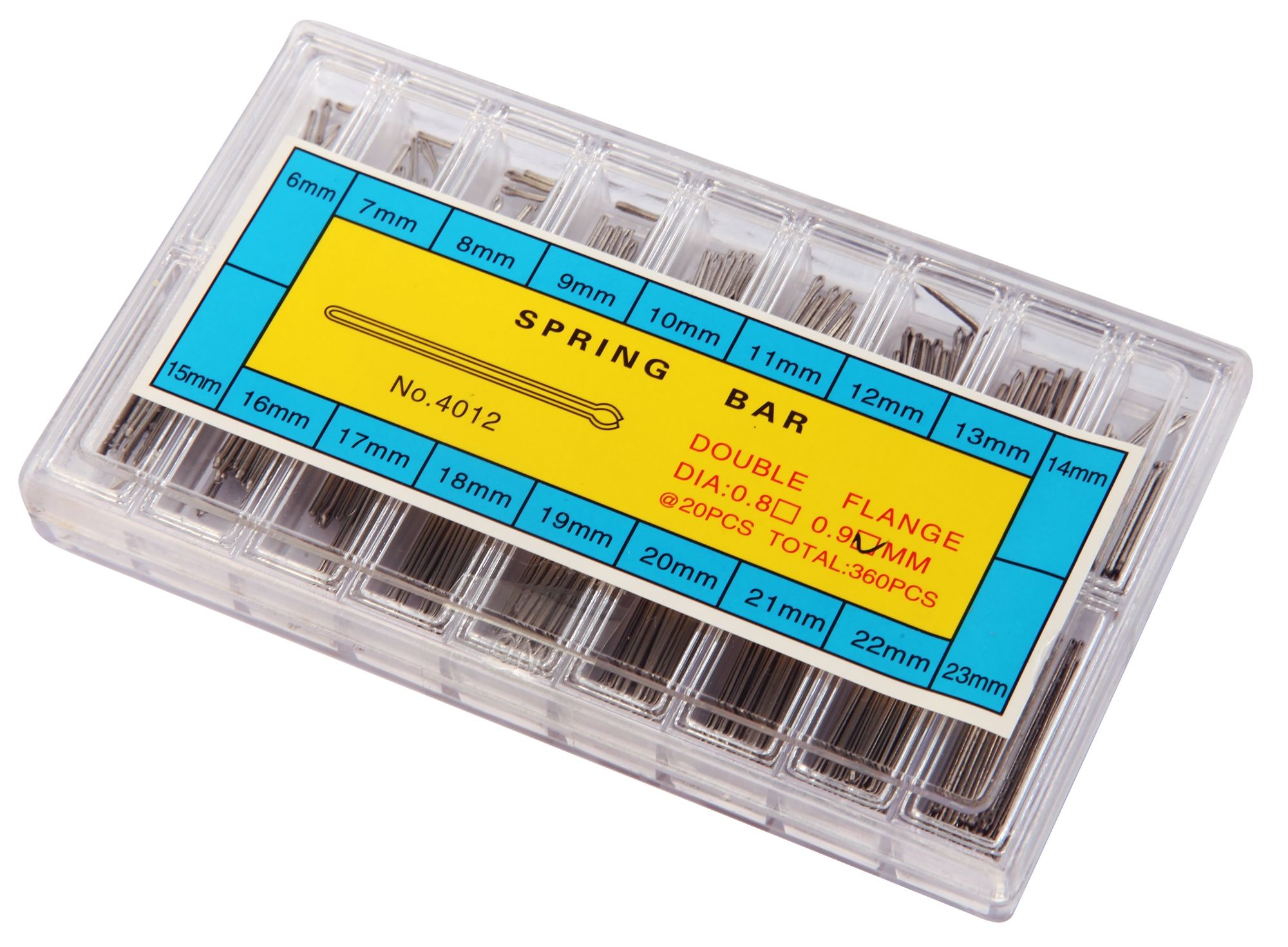 Bandsplinte Sortiment in 18 verschiedenen Größen, 6 mm - 23 mm, Ø 0,9 mm