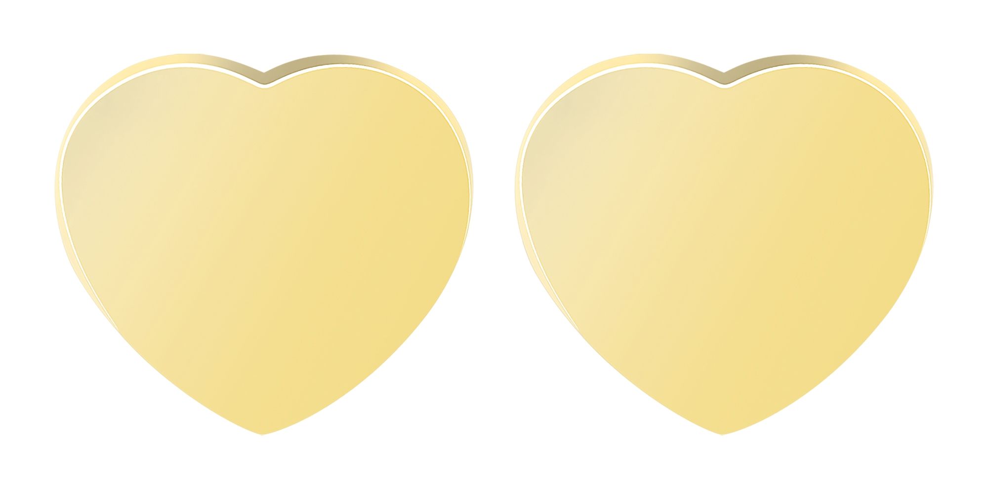 Akzent Herzohrstecker aus Edelstahl, Ionenplattiert, goldfarben