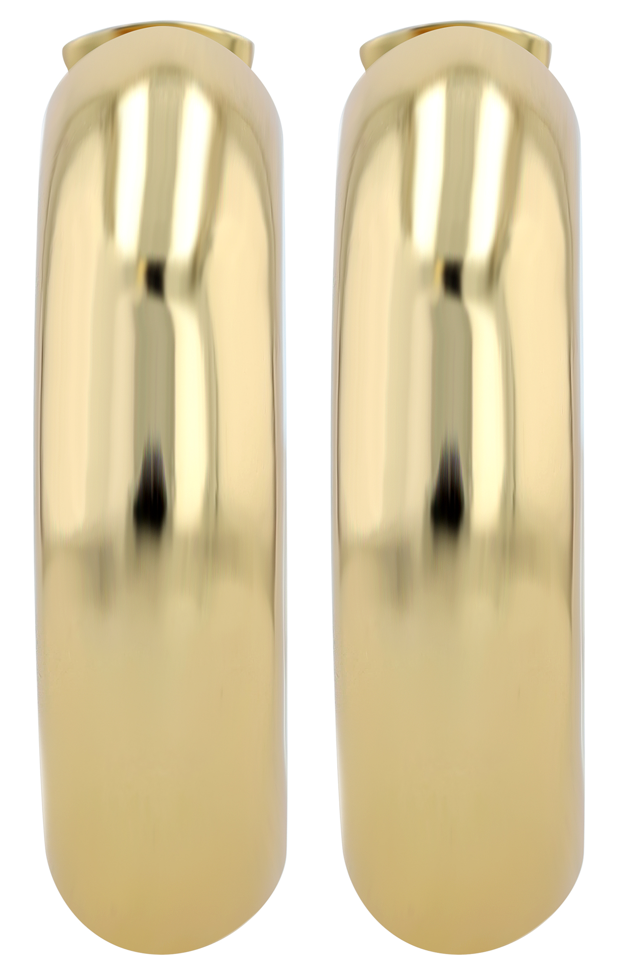 "Hanny" Edelstahl Creolen/ Halbcreole, Ø 15 mm, goldfarben