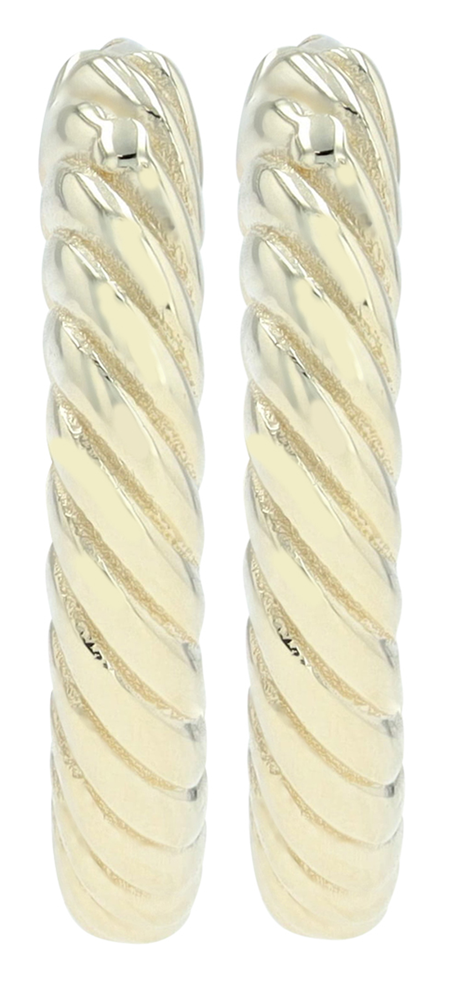 333/- Gold Creolen "Amalia", Twisted-Hoops, Ø 12 mm, 8 Karat, Gelbgold