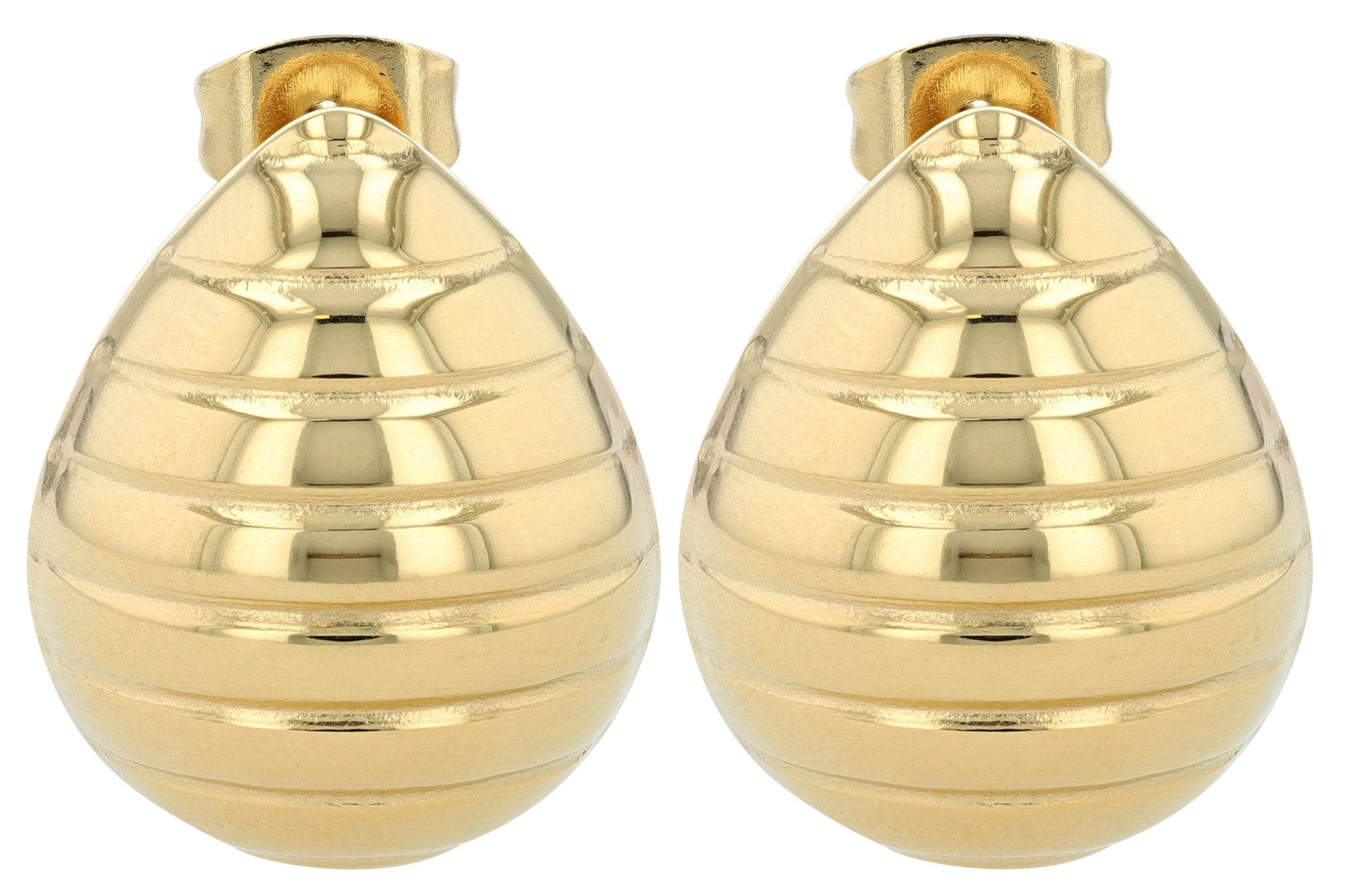 "Nanni" Edelstahlohrringe, Tropfenform, goldfarben