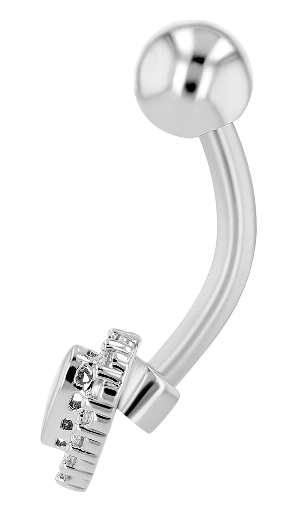 "Lugia", Edelstahl-Bronze Bauchnabelpiercing, Stabstärke 1,6 mm / Länge 11 mm / Kugelgröße 5 mm