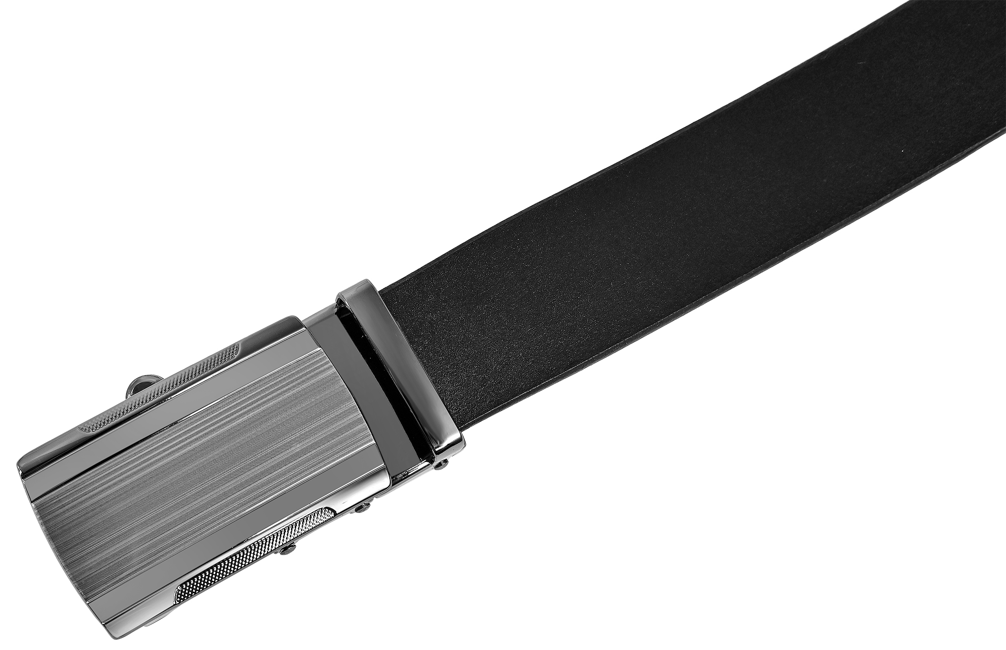 Leonardo Verrelli Echtleder Automatik-Gürtel, max. 110 cm/ 35 mm, schwarz - kürzbar