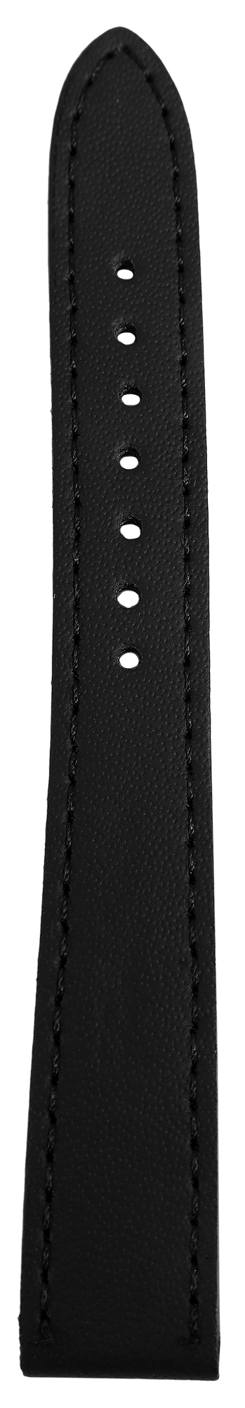 Echtleder Uhrenarmband, schwarz, flach, VE-6, 14 mm