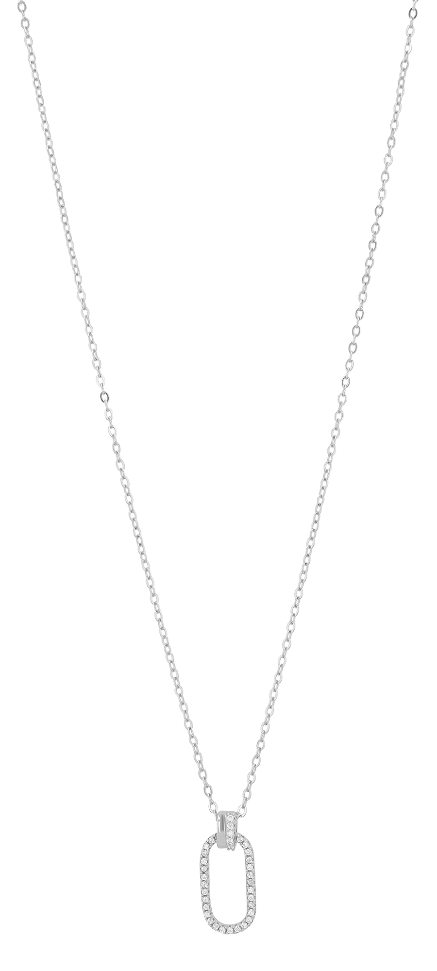 "Solomia" 925/- Echt Silber Kette 42 + 3 cm mit Anhänger, silberfarben rhodiniert