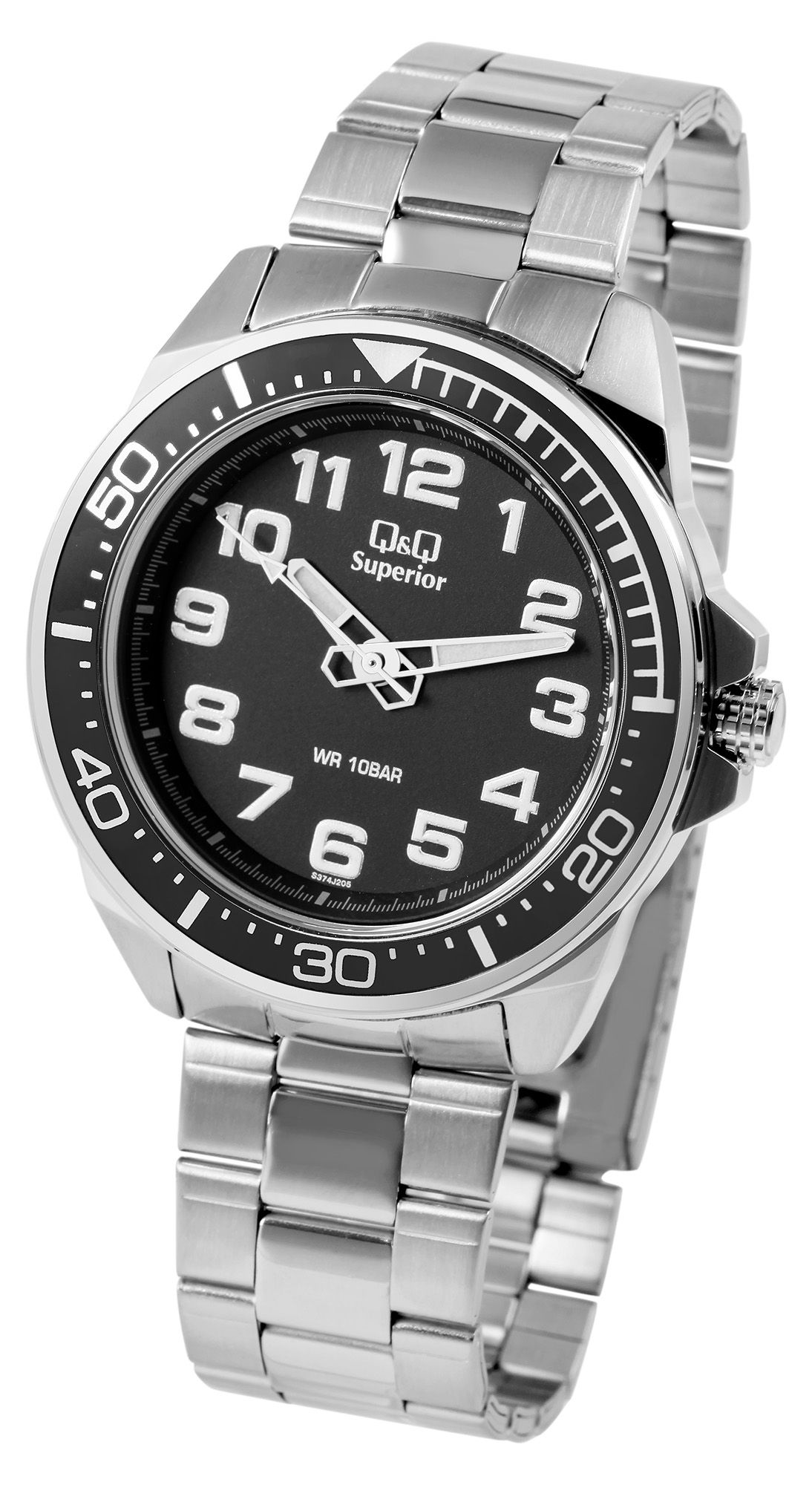 Q&Q Superior Herrenuhr aus Edelstahl