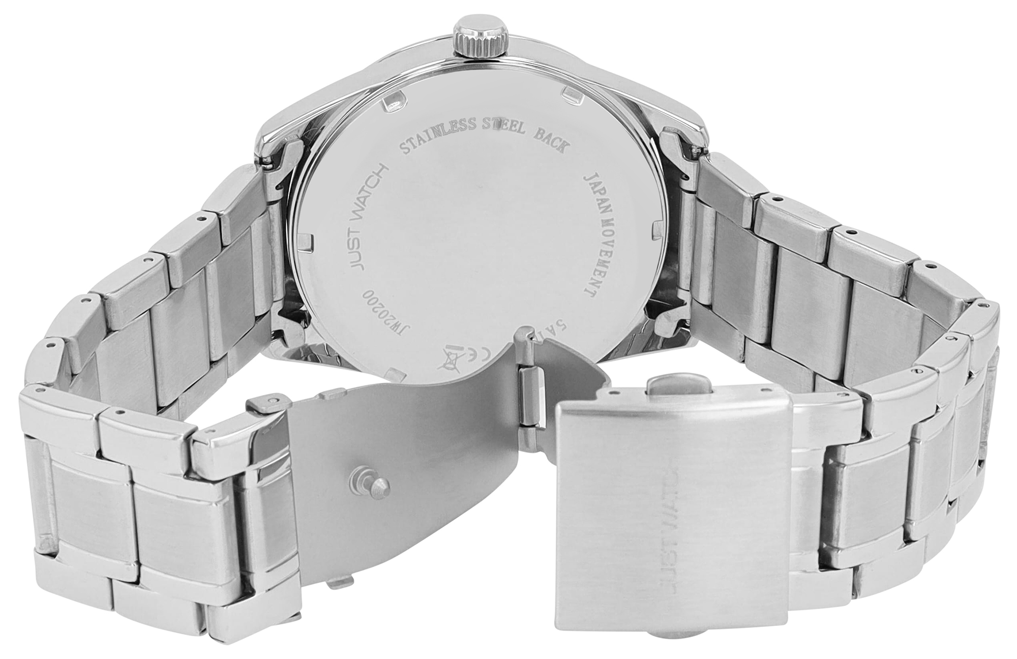 JUST WATCH Herrenuhr "Theo" mit Edelstahlband, Ø 42 mm, silberfarben/blau, 5ATM