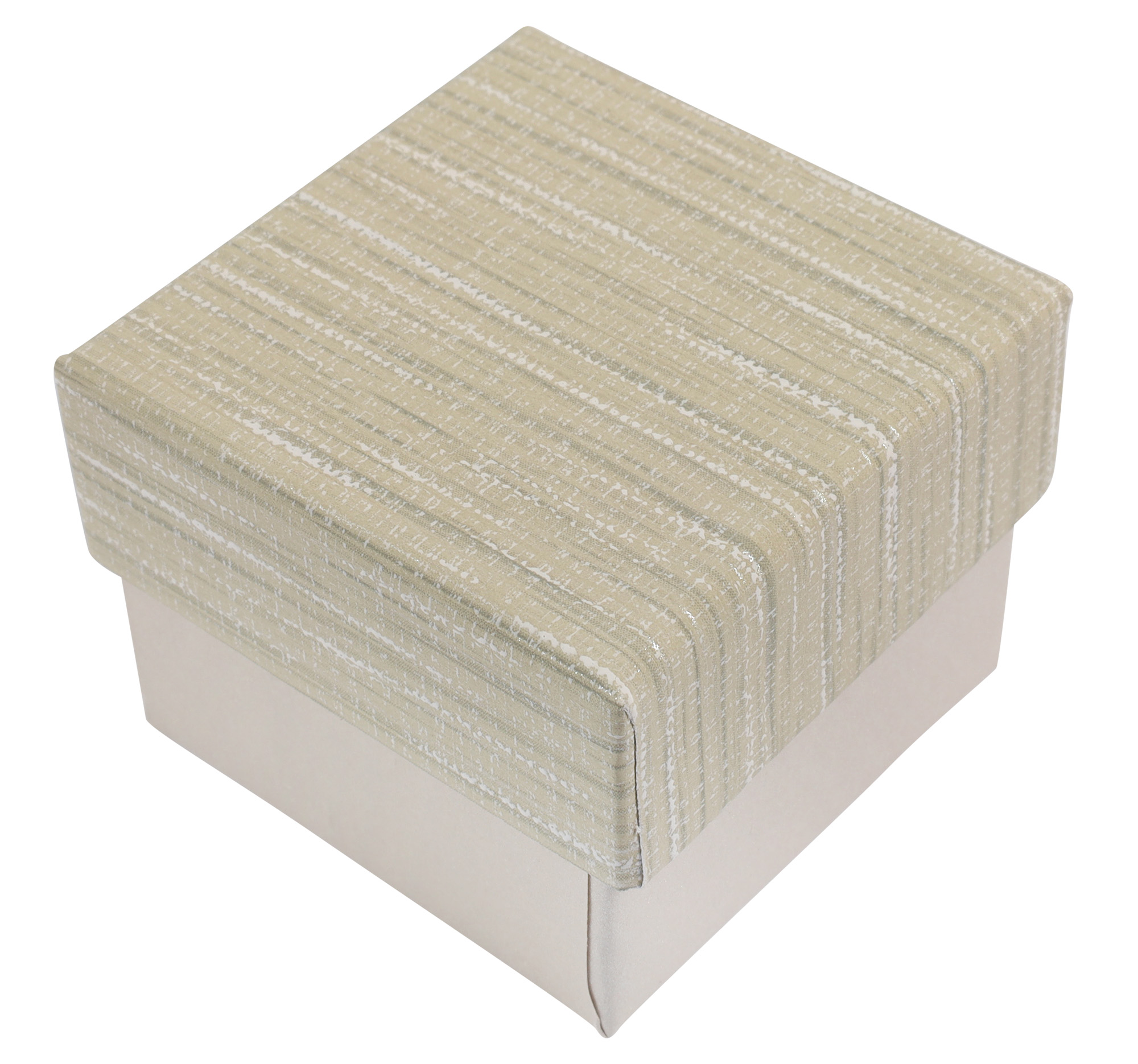 Papp Schmuckboxen, taupe, VE24 , 5 x 5 cm