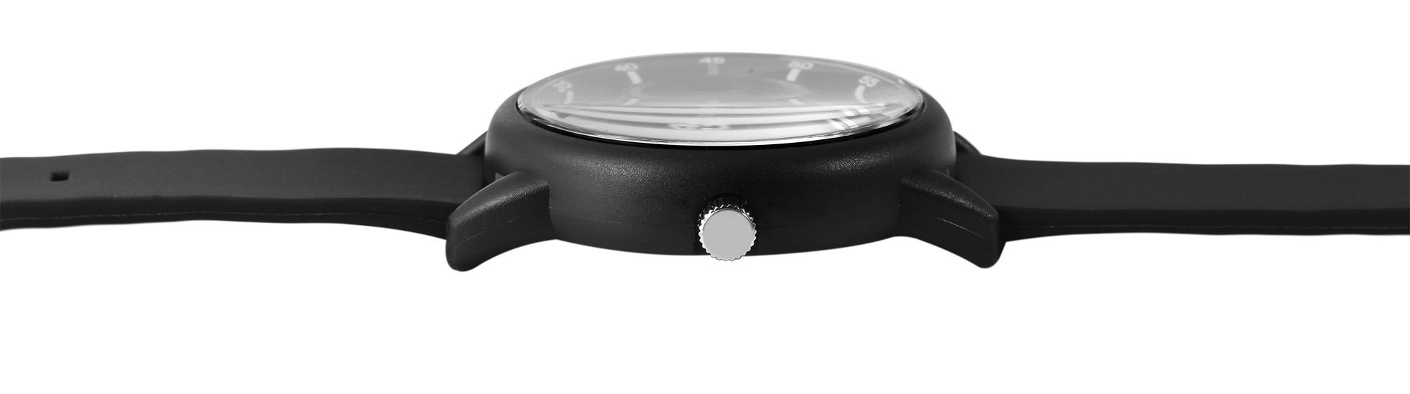 Q&Q Herrenuhr mit Silikonarmband, Ø 42 mm, schwarz/blau