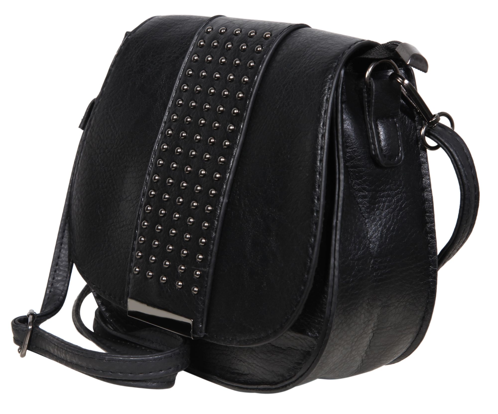 Damen Handtasche aus Lederimitation, schwarz