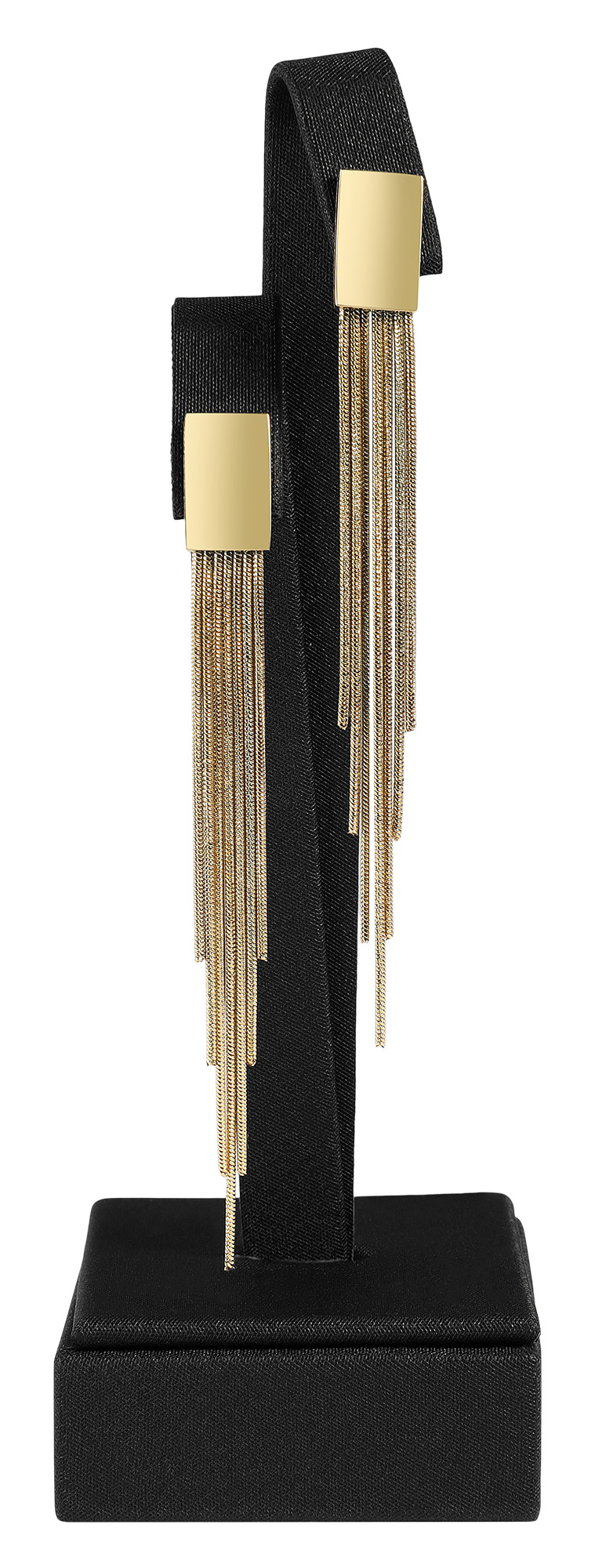 Aufsteller für Ohrringe (Dekoserie Soft), PU-bezogen, schwarz