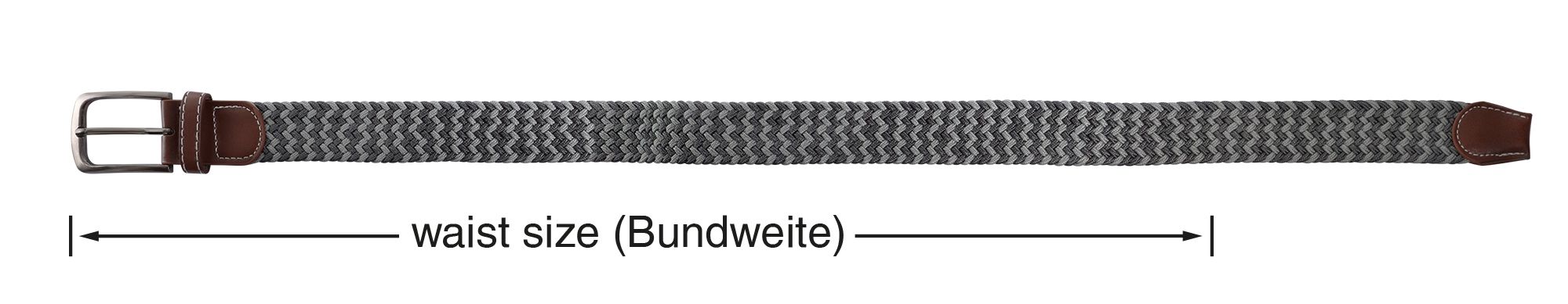 Flechtgürtel aus Textil, Gr 100 cm (S)